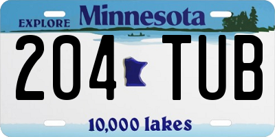 MN license plate 204TUB