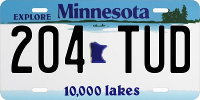 MN license plate 204TUD