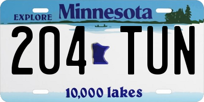 MN license plate 204TUN