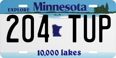 MN license plate 204TUP
