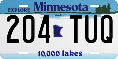 MN license plate 204TUQ