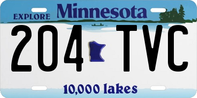 MN license plate 204TVC