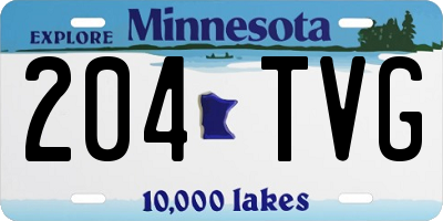 MN license plate 204TVG