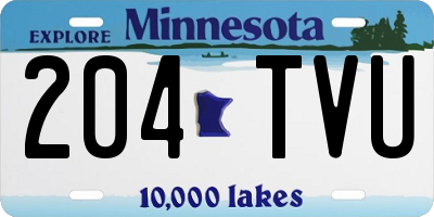 MN license plate 204TVU