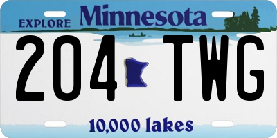 MN license plate 204TWG
