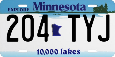 MN license plate 204TYJ