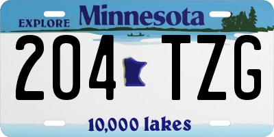 MN license plate 204TZG