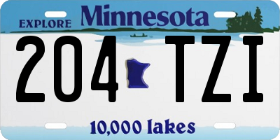 MN license plate 204TZI