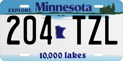 MN license plate 204TZL
