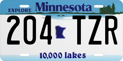 MN license plate 204TZR