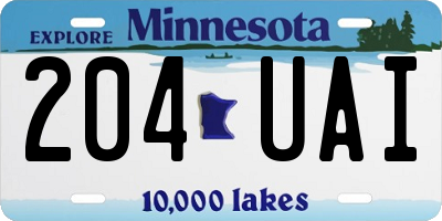 MN license plate 204UAI