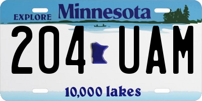 MN license plate 204UAM