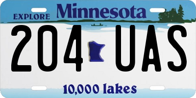 MN license plate 204UAS