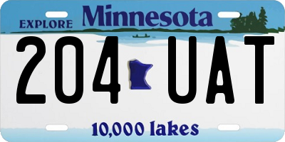 MN license plate 204UAT