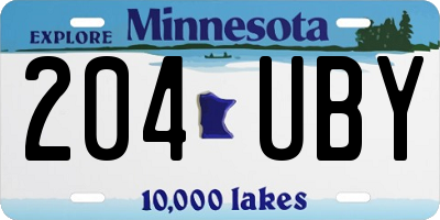 MN license plate 204UBY