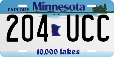 MN license plate 204UCC