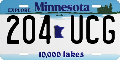 MN license plate 204UCG