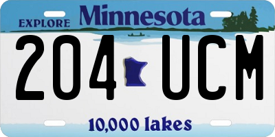 MN license plate 204UCM