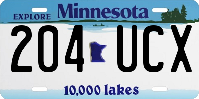 MN license plate 204UCX