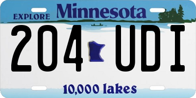 MN license plate 204UDI
