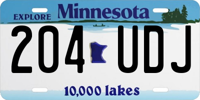 MN license plate 204UDJ