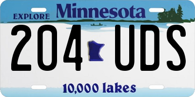 MN license plate 204UDS