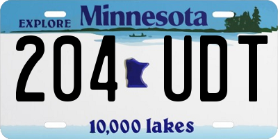 MN license plate 204UDT