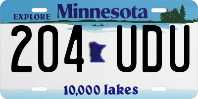 MN license plate 204UDU