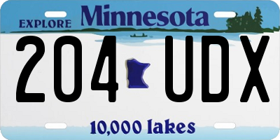 MN license plate 204UDX