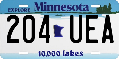 MN license plate 204UEA