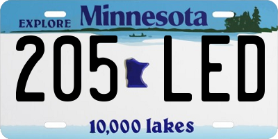 MN license plate 205LED