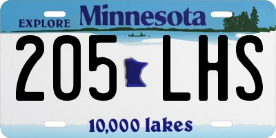 MN license plate 205LHS