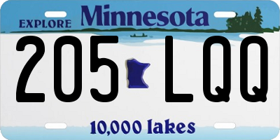 MN license plate 205LQQ