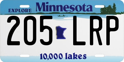 MN license plate 205LRP