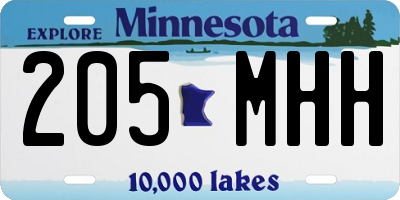 MN license plate 205MHH
