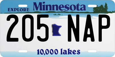 MN license plate 205NAP