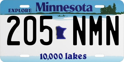 MN license plate 205NMN