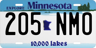 MN license plate 205NMO