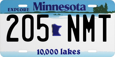 MN license plate 205NMT