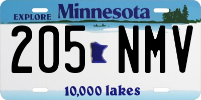 MN license plate 205NMV
