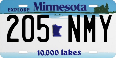 MN license plate 205NMY