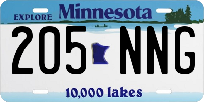 MN license plate 205NNG