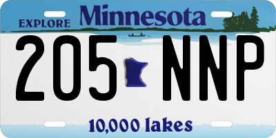 MN license plate 205NNP