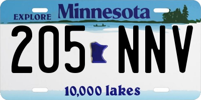 MN license plate 205NNV