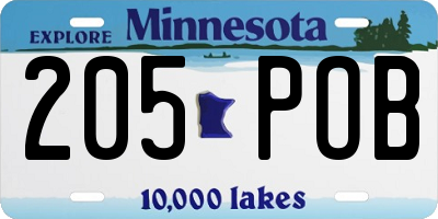MN license plate 205POB