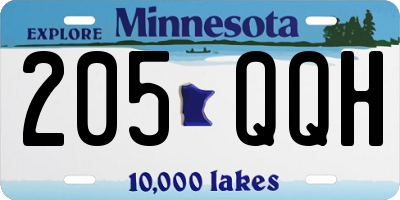 MN license plate 205QQH