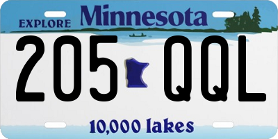 MN license plate 205QQL