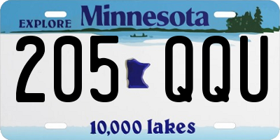 MN license plate 205QQU