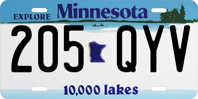 MN license plate 205QYV