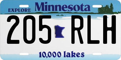 MN license plate 205RLH